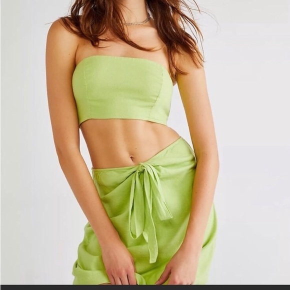 Free People Like New Back to Back Convertible Set in Light Green, Size L - Picture 2 of 6